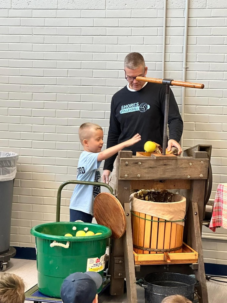Mr. Hogston and his Apple press