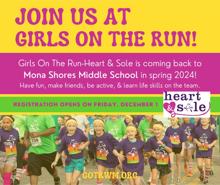 flyer for girls on the run at MSMS